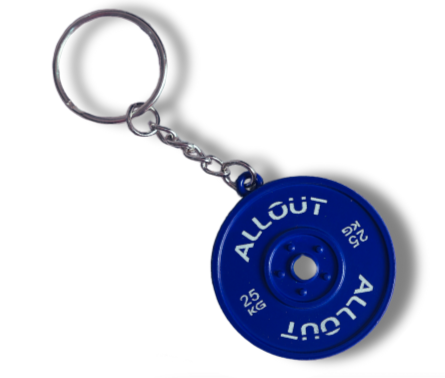 Weightlifting Plate Keychain