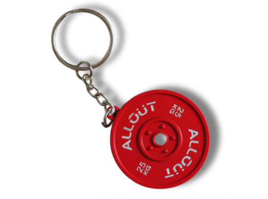 Weightlifting Plate Keychain