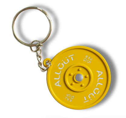 Weightlifting Plate Keychain