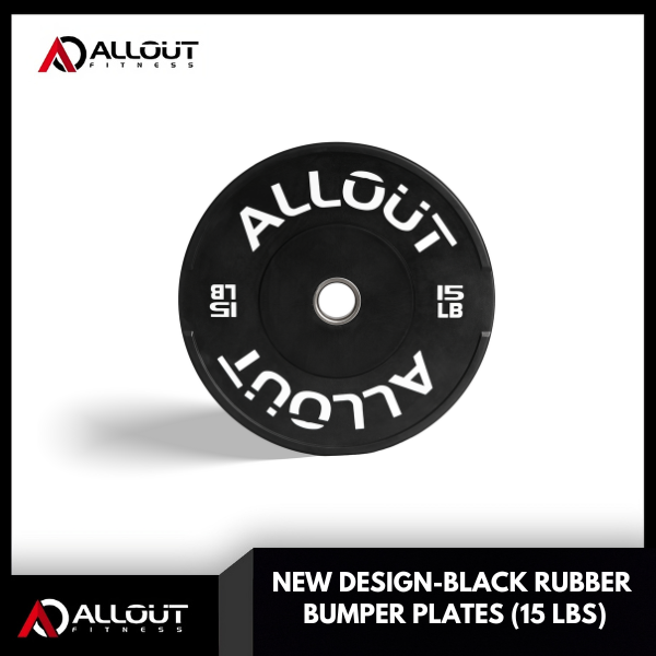Black Rubber Bumper Plate (Grip Pro) (Used)