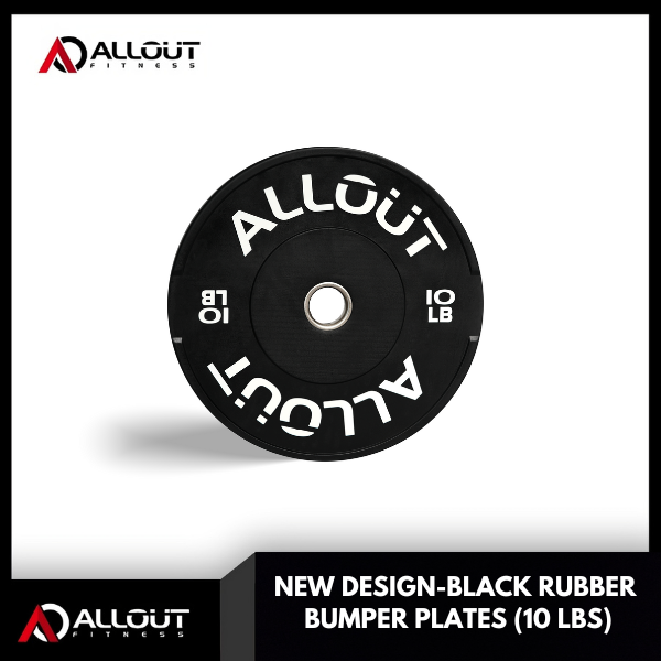 Black Rubber Bumper Plate (Grip Pro) (Used)