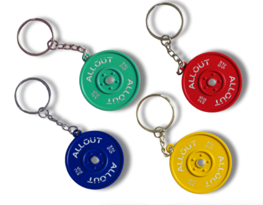 Weightlifting Plate Keychain
