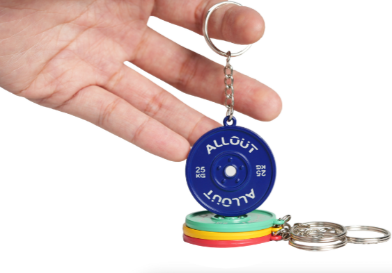 Weightlifting Plate Keychain