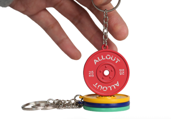 Weightlifting Plate Keychain