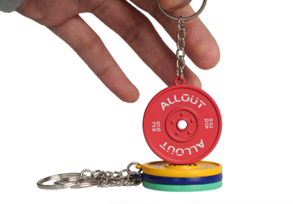 Weightlifting Plate Keychain