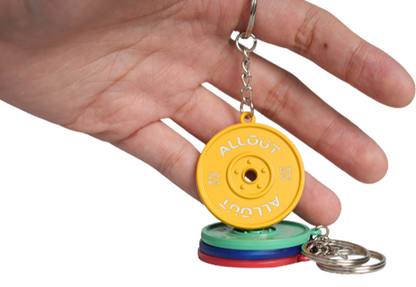 Weightlifting Plate Keychain