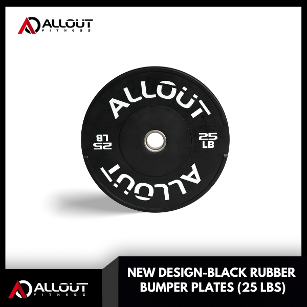 Black Rubber Bumper Plate (Grip Pro) (Used)